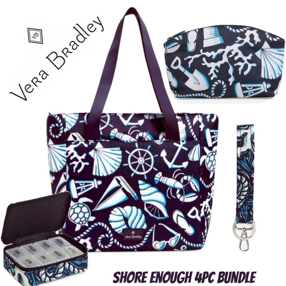 NWT - $224 Vera Bradley Shore Enough 4pc bundle